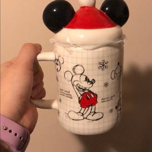 Disney Mickey Mouse mug with topper